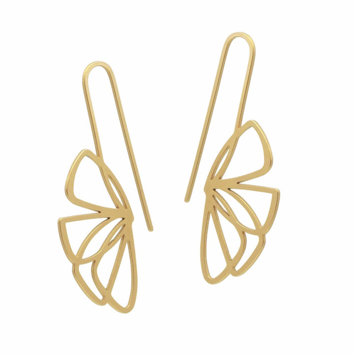 Flutter Earrings - 22ct Matt Gold Plate - inSync design