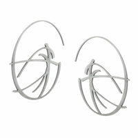 Flux Hoop Earrings - 22ct Matt Gold Plate