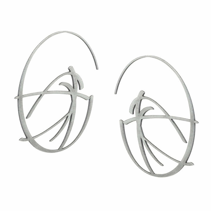 Flux Hoop Earrings - 22ct Matt Gold Plate - inSync design