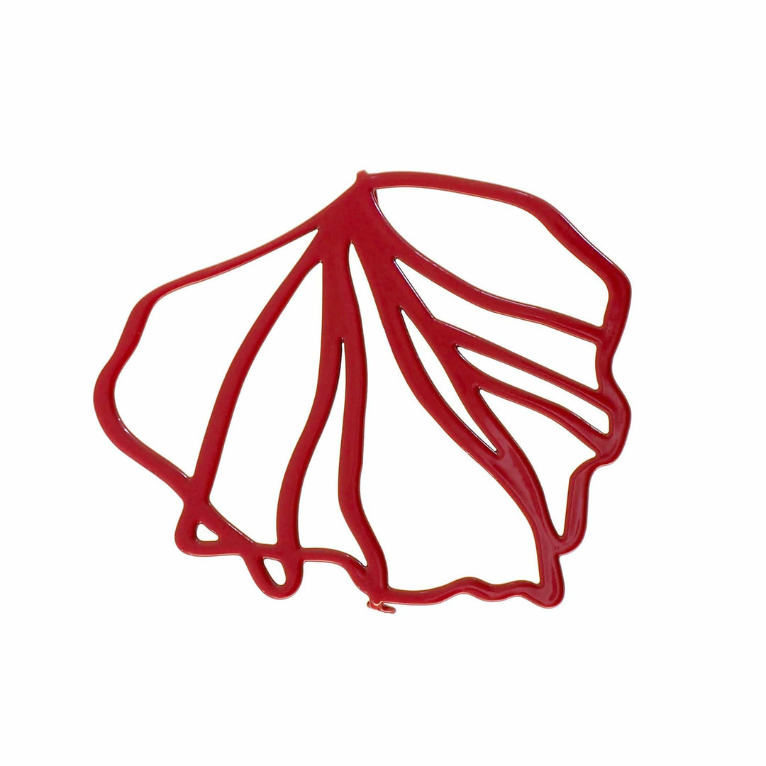 Frond Brooch - Claret - inSync design