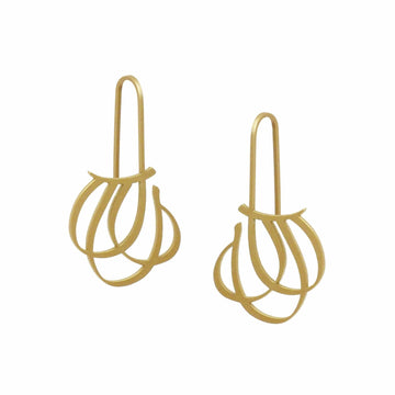 Helix Earrings - 22ct Matt Gold Plate - Bundle add-on - inSync design
