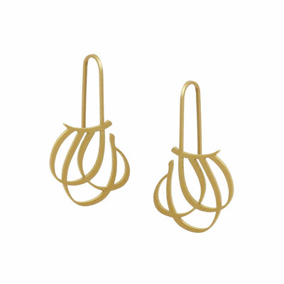 Helix Earrings - 22ct Matt Gold Plate - inSync design