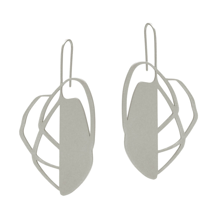 Inverse Earrings - Raw Stainless Steel - inSync design