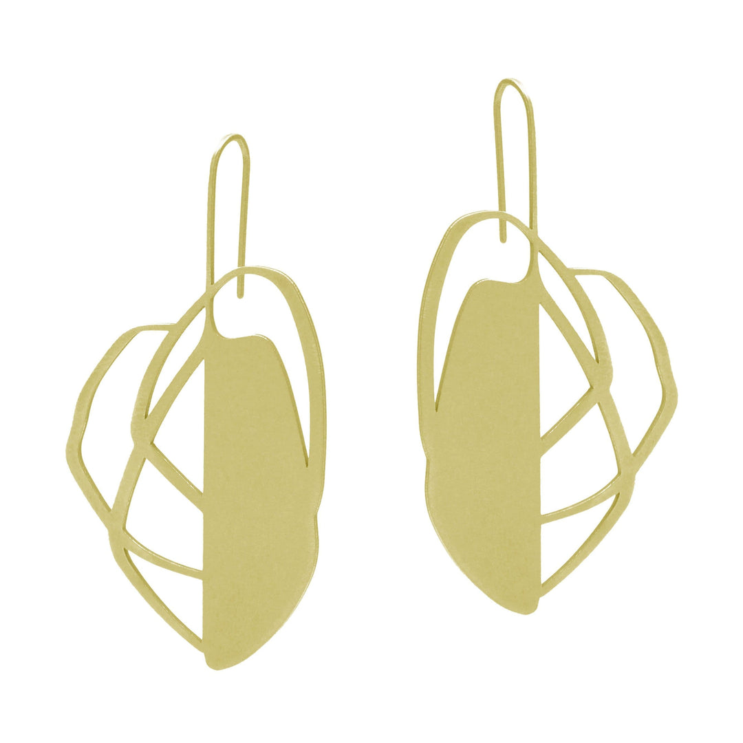 Inverse Earrings - Raw Stainless Steel - inSync design