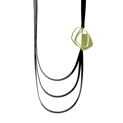 Ore Necklace - 22ct Matt Gold Plate - inSync design