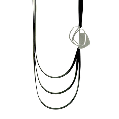 Ore Necklace - Raw Stainless Steel - inSync design