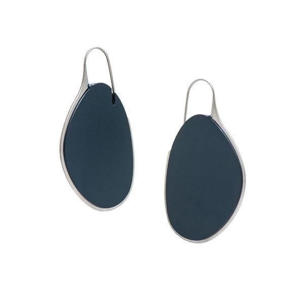 Pebble Earrings Large Frame - Navy - inSync design