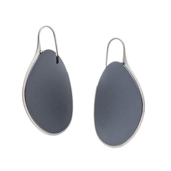 Pebble Earrings Large Frame - Navy - inSync design