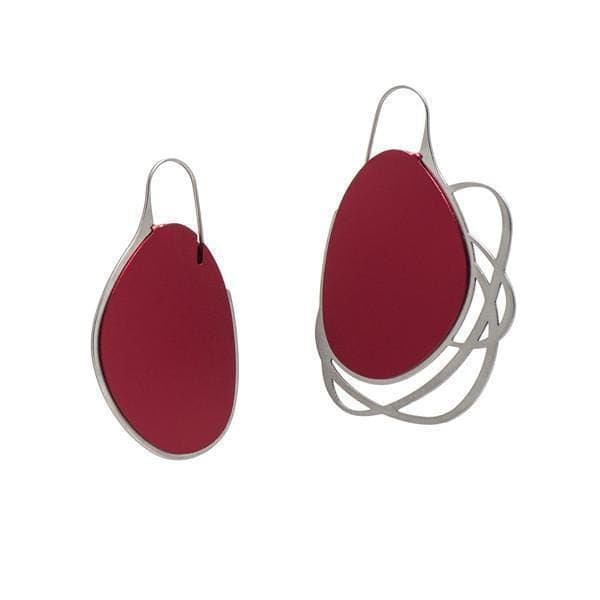 Pebble Earrings Large Mix - Ruby - inSync design