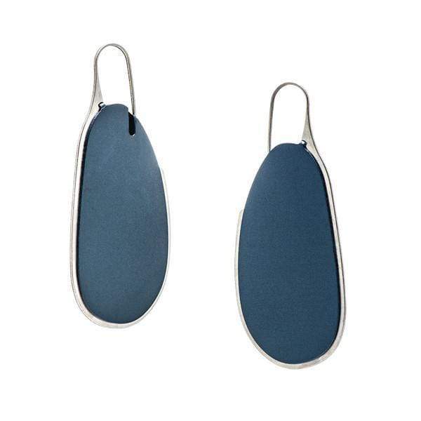 Pebble Earrings Long Frame - Navy - inSync design