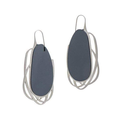 Pebble Earrings Long Multi Line - Mauve - inSync design