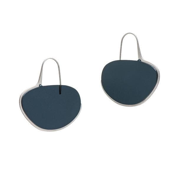 Pebble Earrings Medium Frame - Navy - inSync design