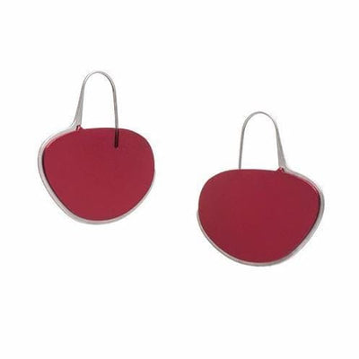 Pebble Earrings Medium Frame - Ruby - inSync design