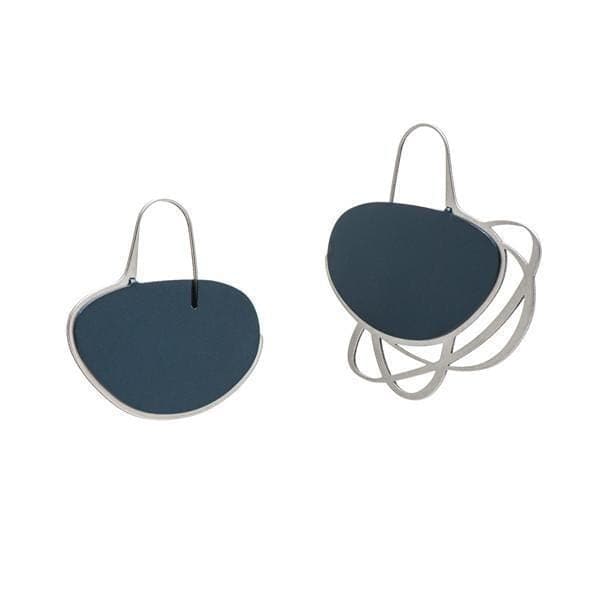 Pebble Earrings Medium Mix - Navy - inSync design