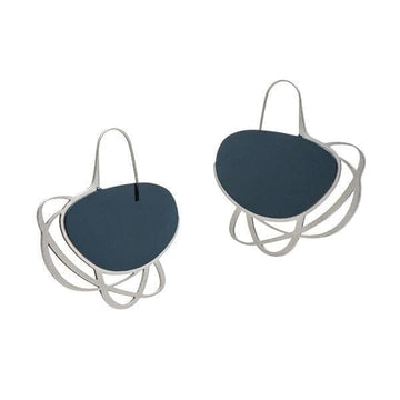 Pebble Earrings Medium Multi Line - Navy - Bundle add-on - inSync design