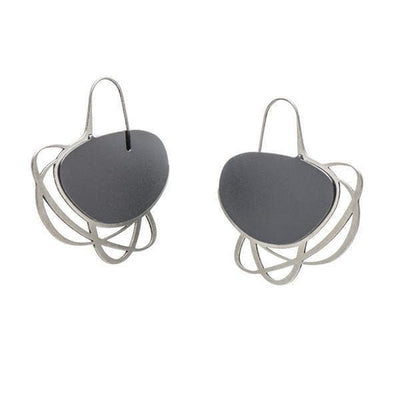 Pebble Earrings Medium Multi Line - Stone - inSync design
