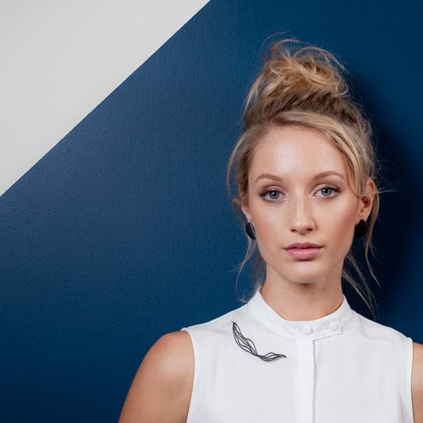 Rapids Brooch - 22ct Matt Gold Plate - inSync design