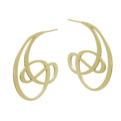 Ringlet Hoop Earrings - 22ct Matt Gold Plate - inSync design