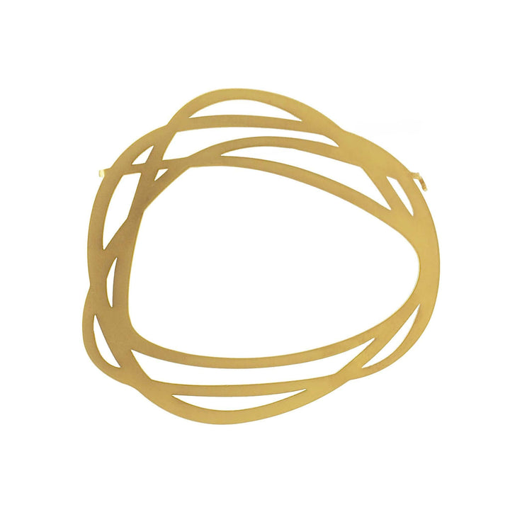 Rings Brooch - 22ct Matt Gold Plate - inSync design