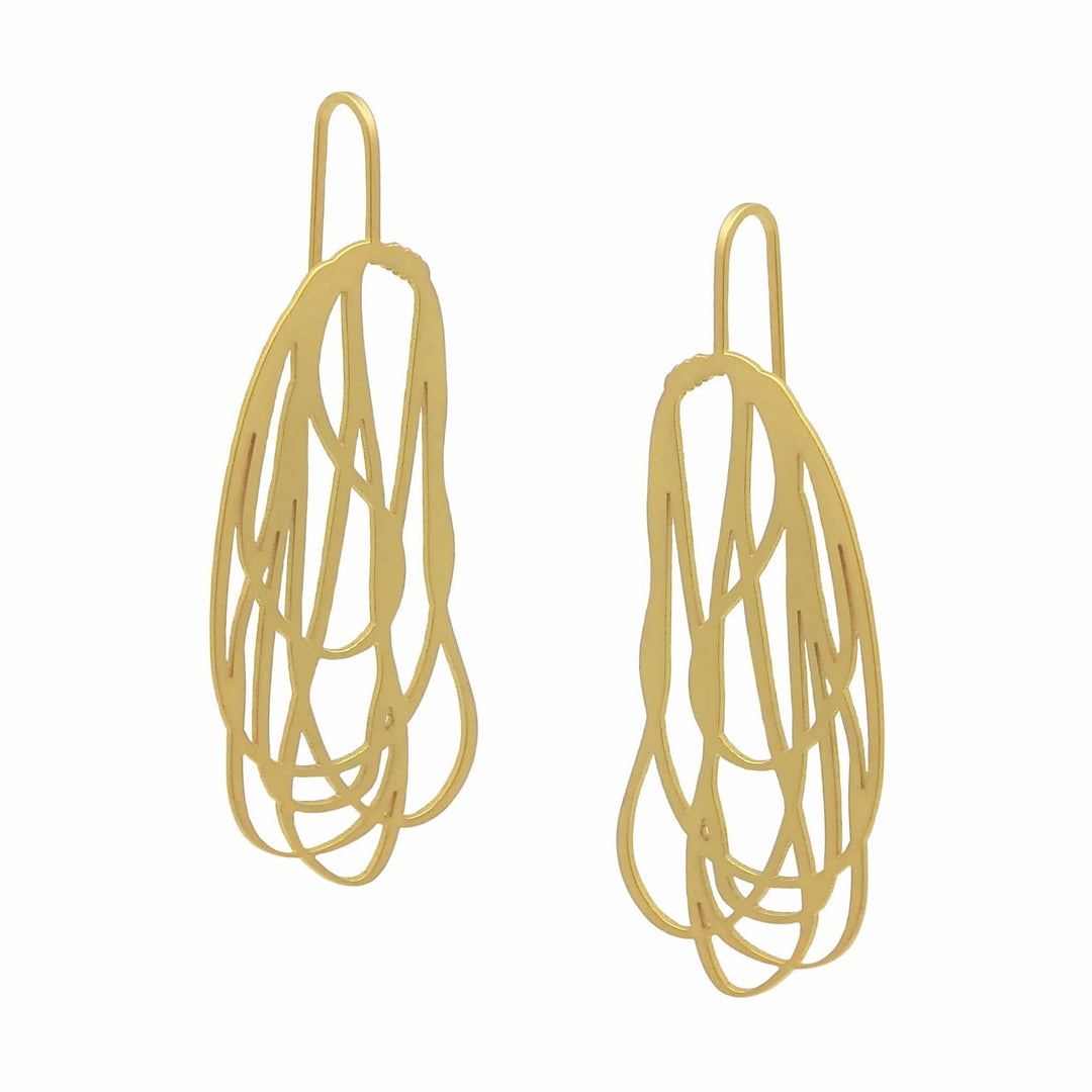 Rope Earring - 22ct Matt Gold Plate - inSync design