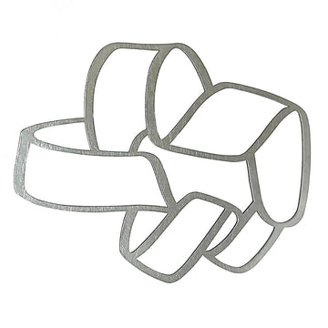 Sash Brooch - Raw Stainless Steel - Bundle add-on - inSync design