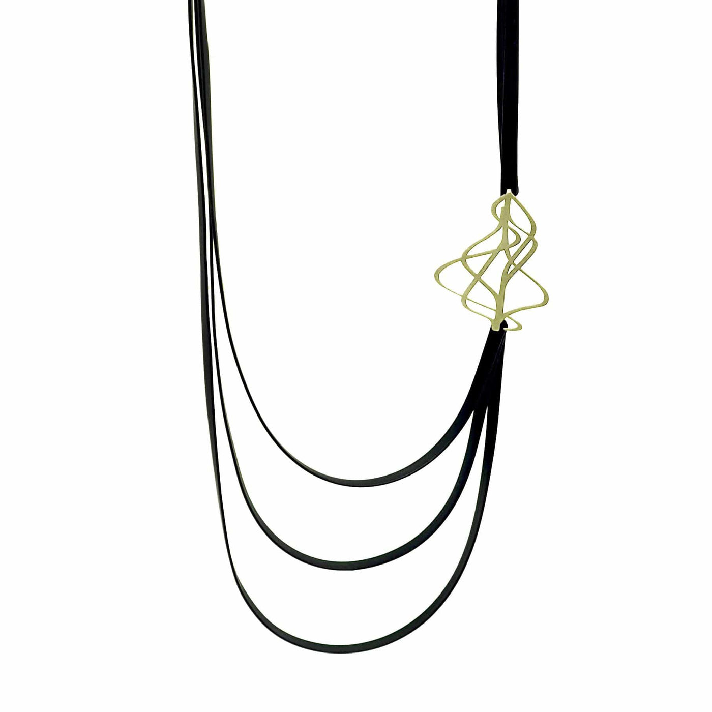 Shift Necklace - 22ct Matt Gold Plate - inSync design