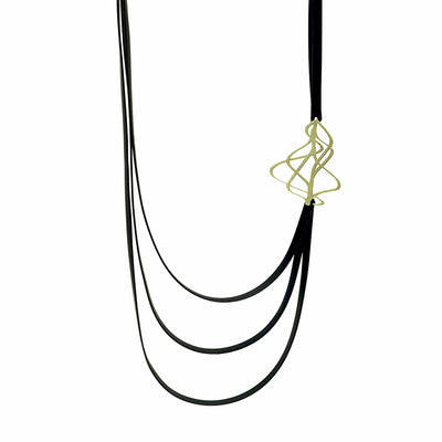 Shift Necklace - 22ct Matt Gold Plate - inSync design