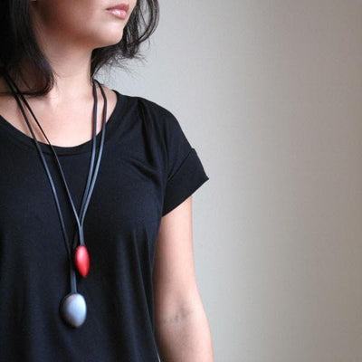 Single Pebble Necklace - Stone - inSync design