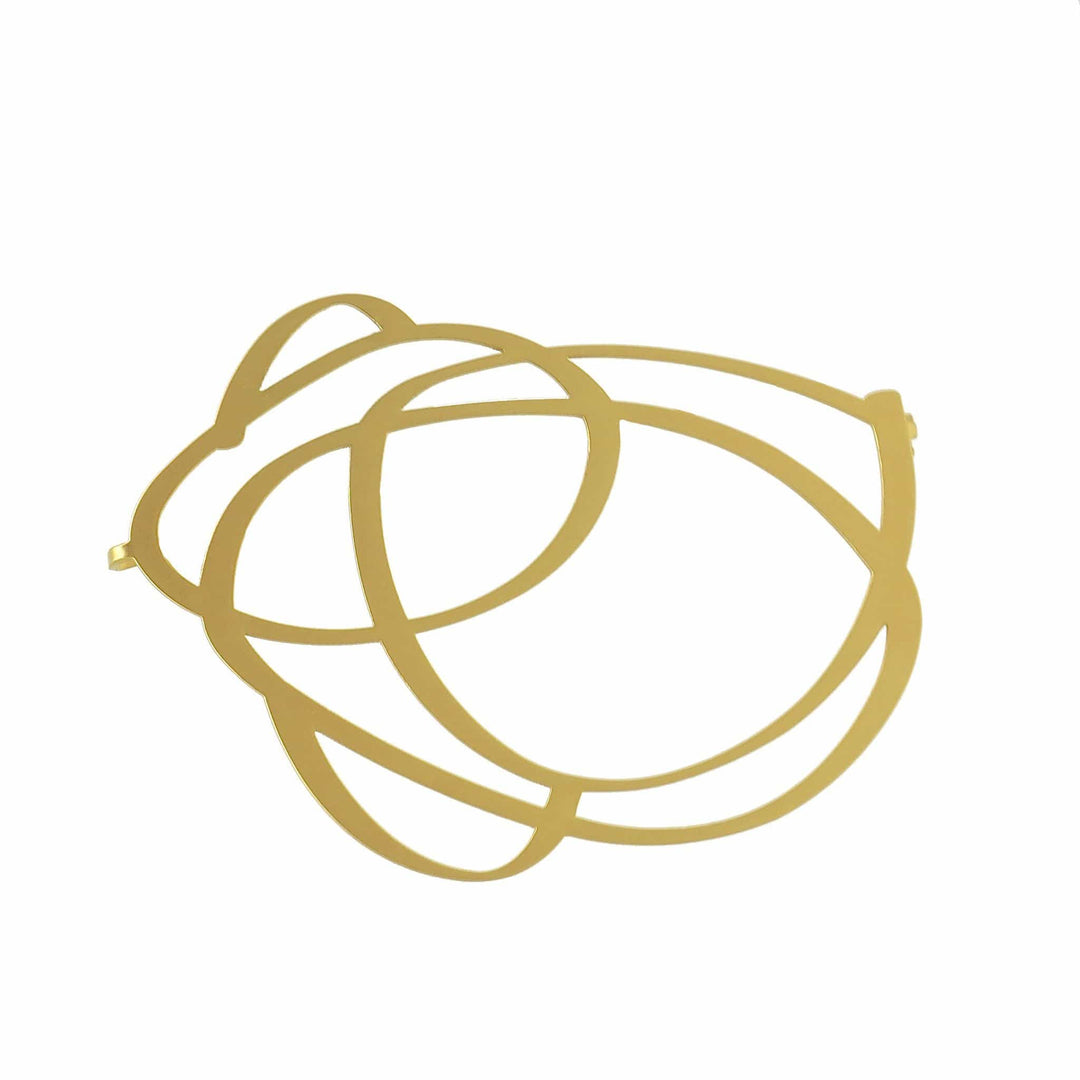 Skew Brooch - 22ct Matt Gold Plate - inSync design