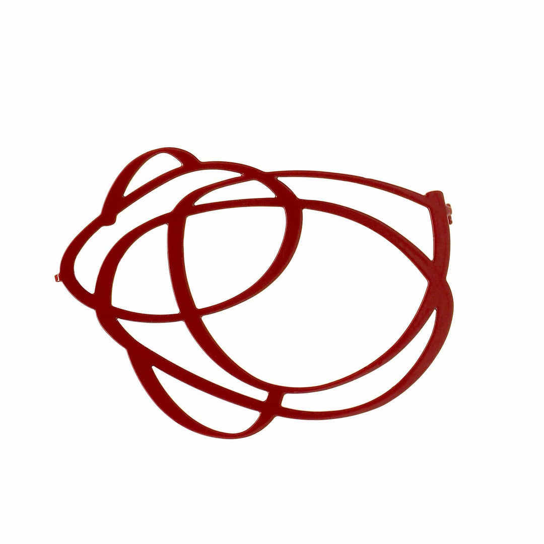 Skew Brooch - Claret - inSync design