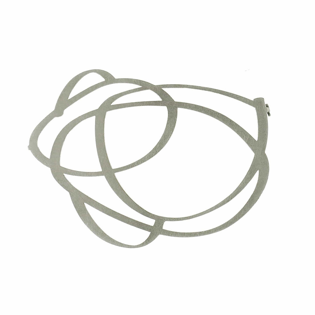 Skew Brooch - Claret - inSync design