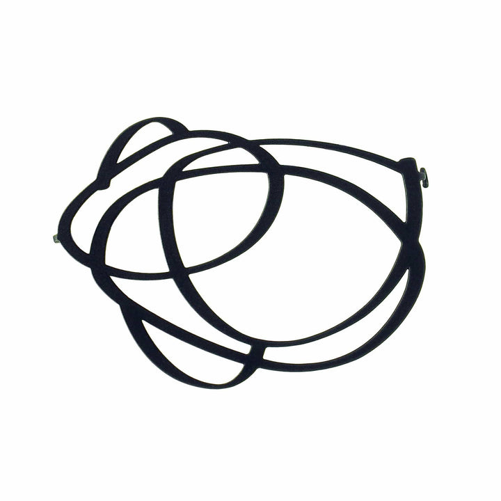 Skew Brooch - Raw Stainless Steel - inSync design