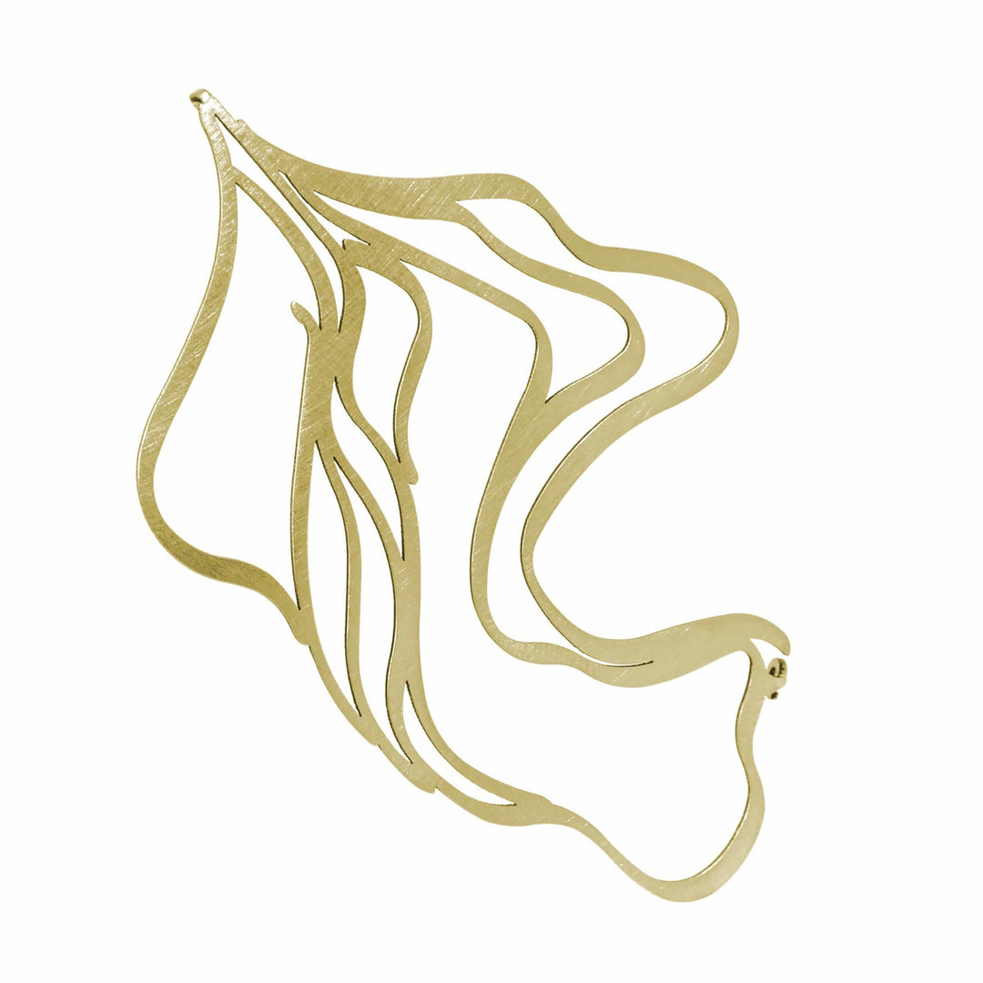Sprawl Brooch - 22ct Matt Gold Plate - inSync design