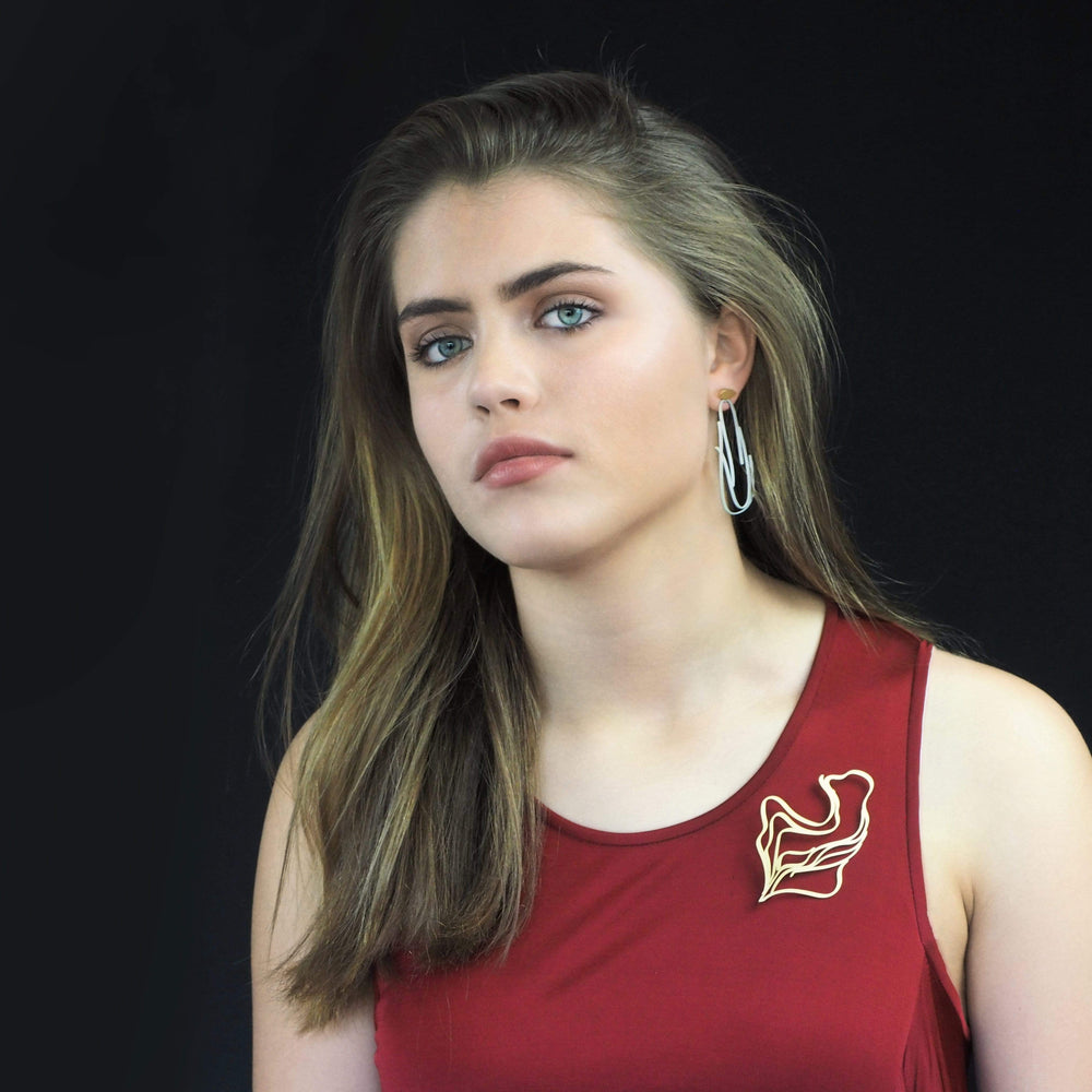 Sprawl Brooch - Claret - inSync design