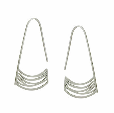 Stream Hoop Earrings - 22ct Matt Gold Plate - inSync design