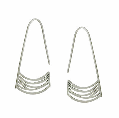Stream Earrings - Raw Stainless Steel - inSync design
