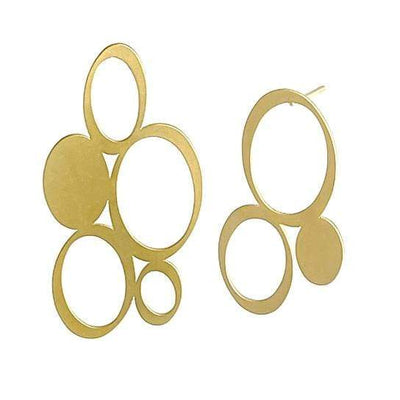 Suds Stud Earrings - 22ct Matt Gold Plate - inSync design