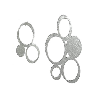 Suds Stud Earrings - Raw Stainless Steel - inSync design