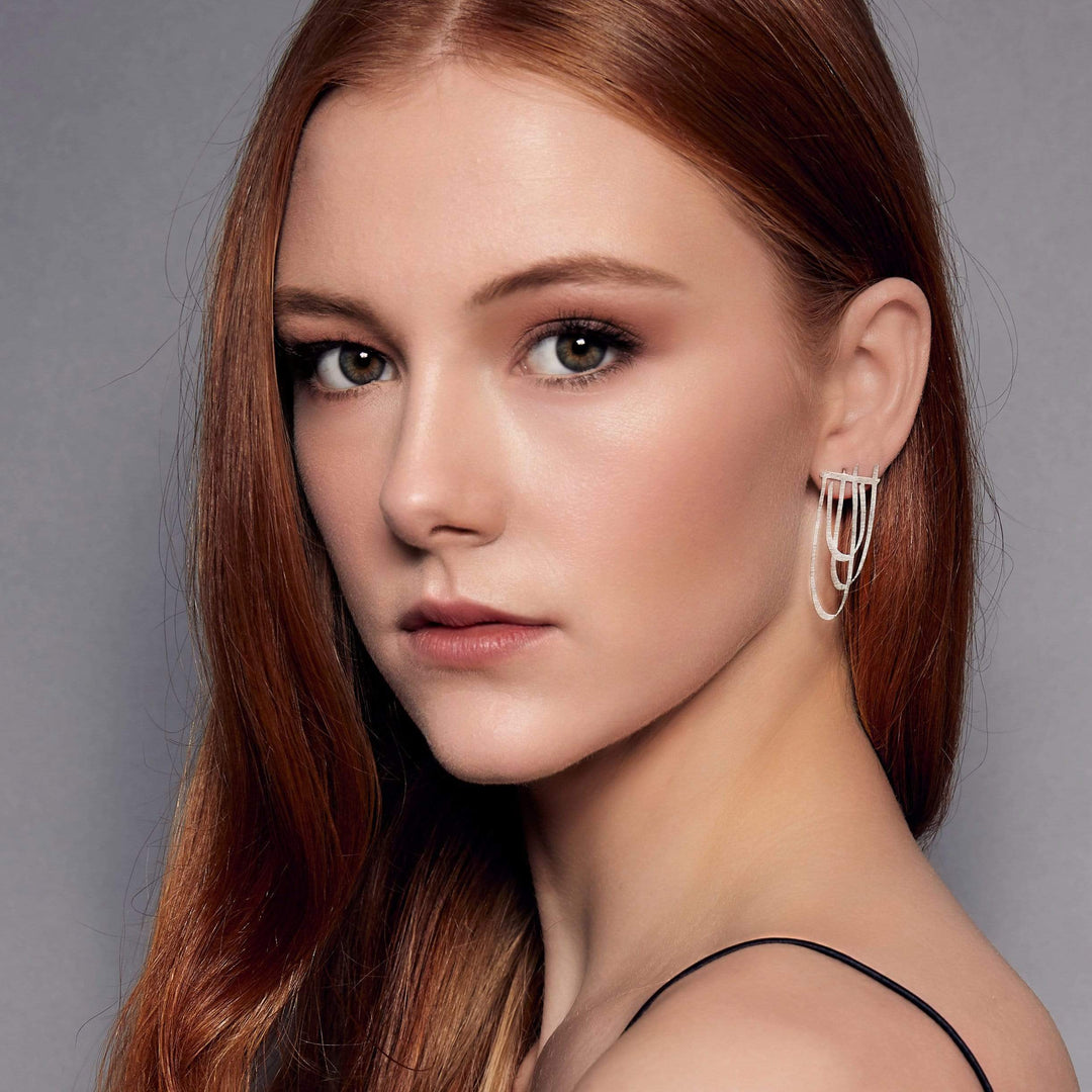 Swell Stud Earrings - 22ct Matt Gold Plate - inSync design