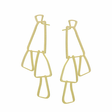 Swing Stud Earrings - 22ct Matt Gold Plate - Bundle add-on - inSync design