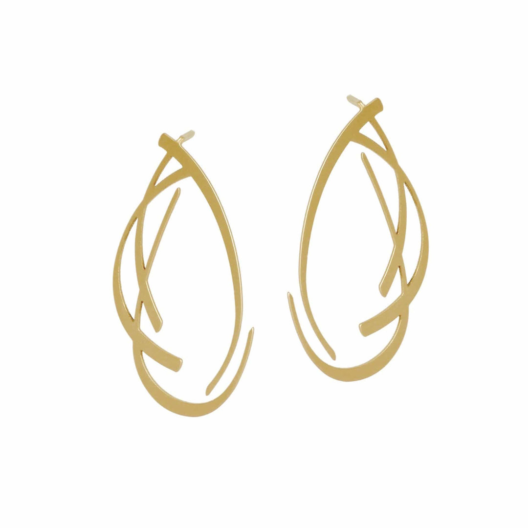 Trill Stud Earrings - 22ct Matt Gold Plate - inSync design