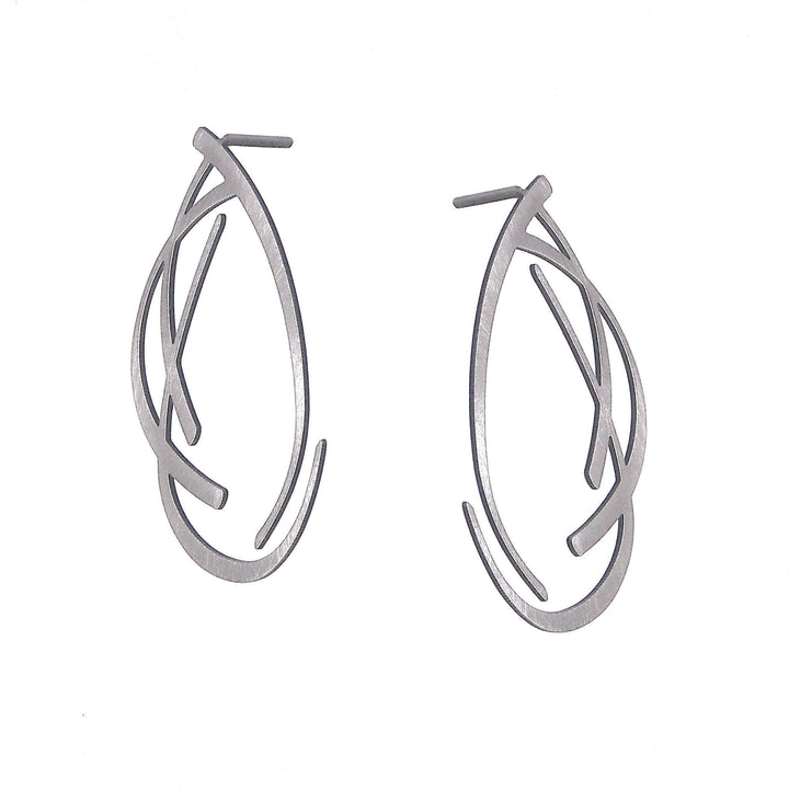 Trill Stud Earrings - Raw Stainless Steel - inSync design