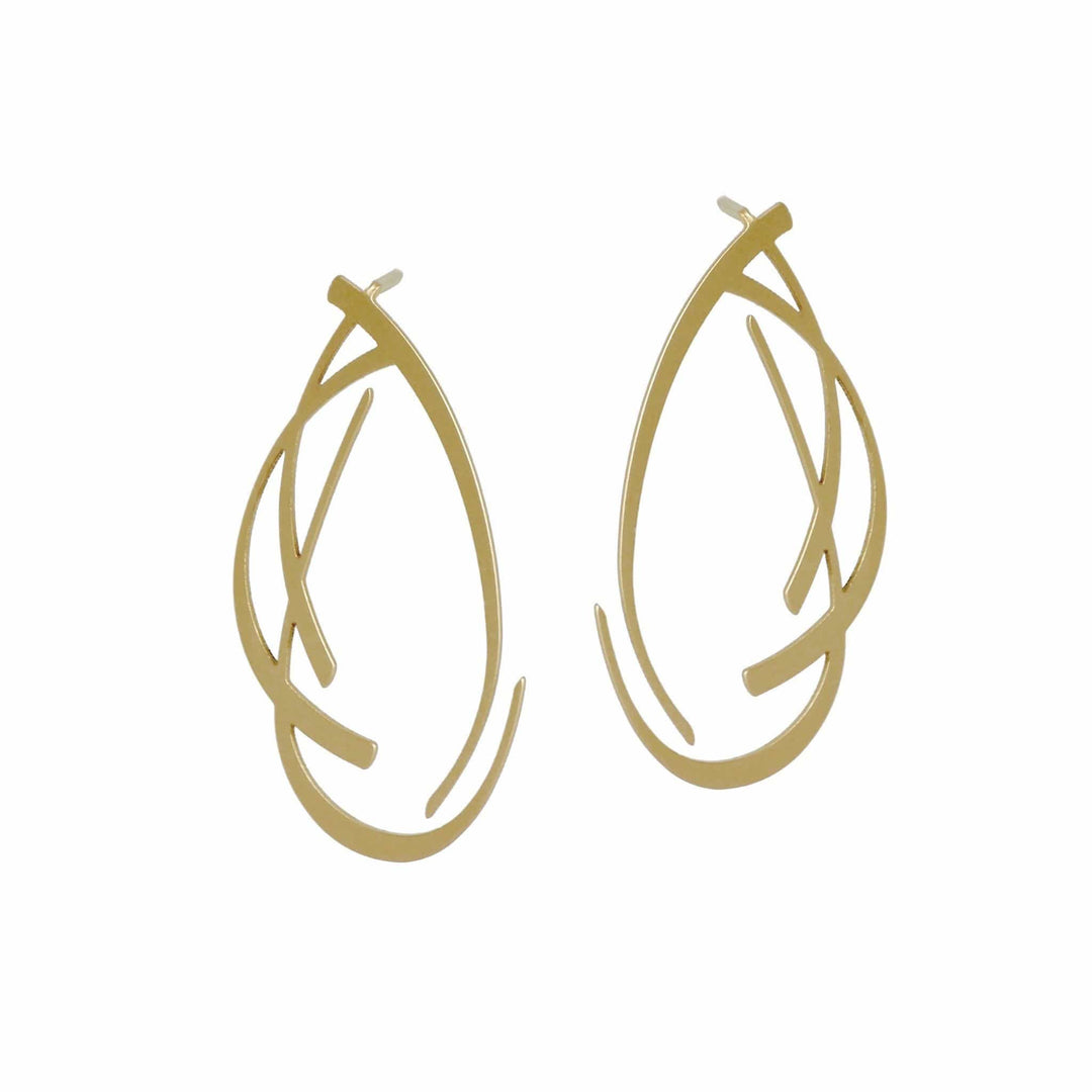 Trill Stud Earrings - Raw Stainless Steel - inSync design