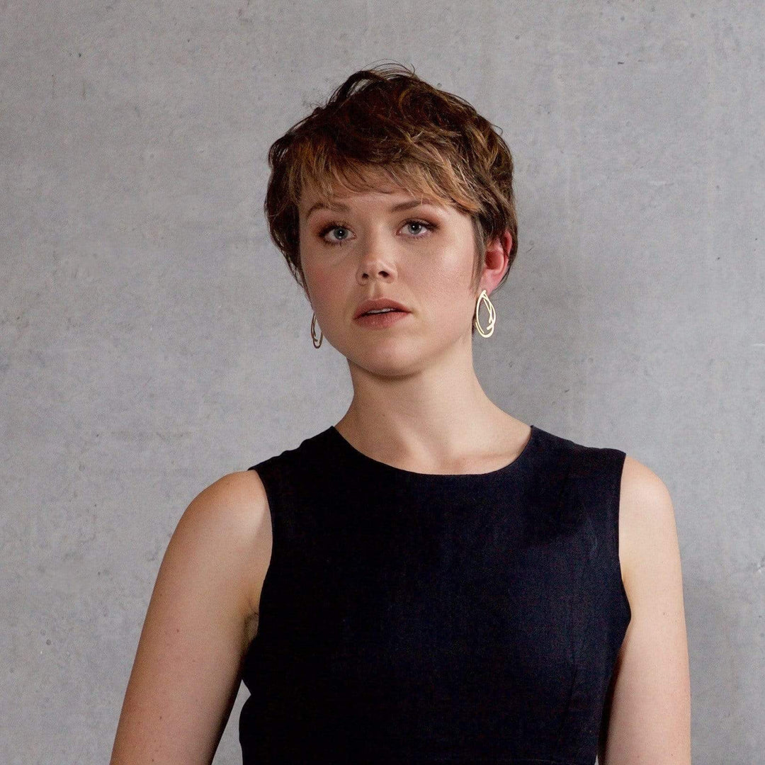 Trill Stud Earrings - Raw Stainless Steel - inSync design