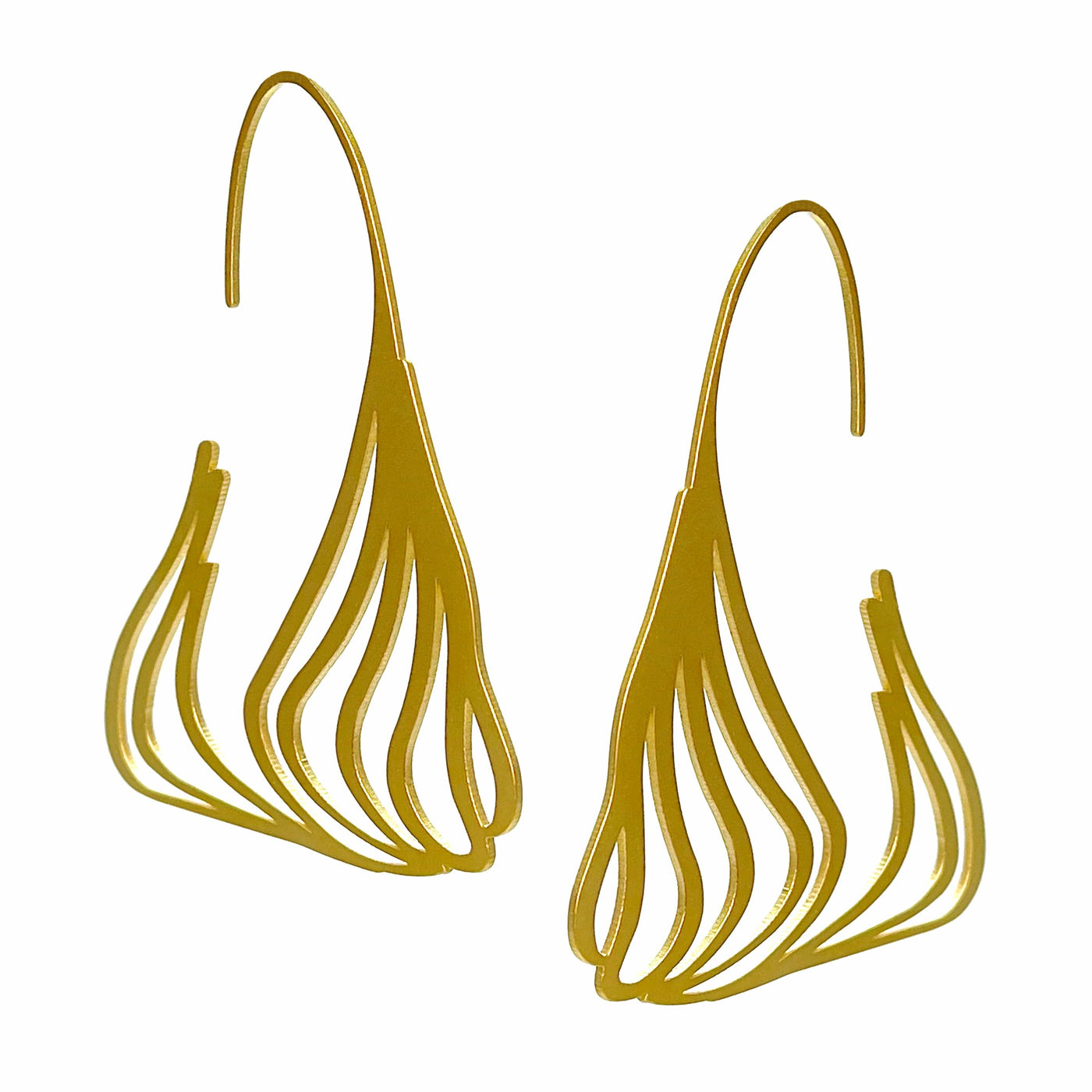 Trilogy Hoop Earrings - 22ct Matt Gold Plate - inSync design