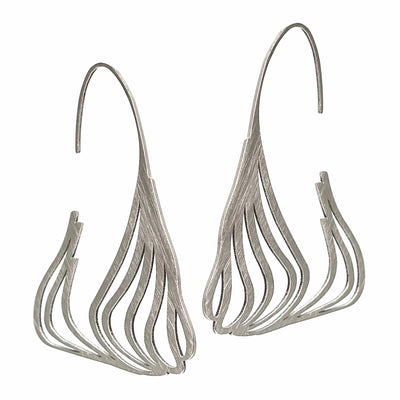 Trilogy Hoop Earrings - Raw Stainless Steel - inSync design