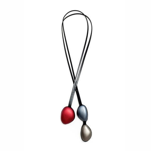 Triple Pebble Necklace - Mauve/ Stone - inSync design
