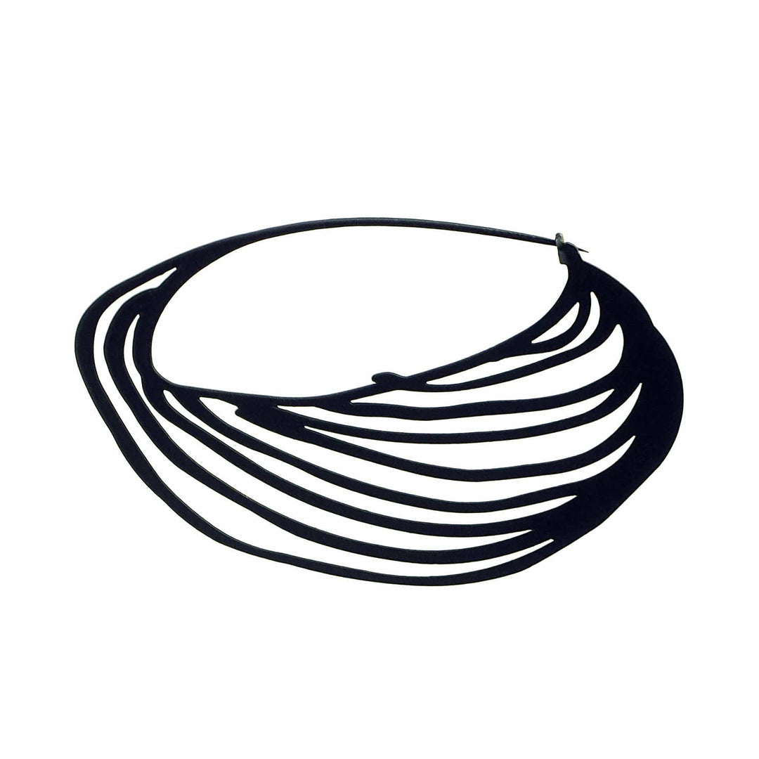 Trug Brooch - Black - inSync design