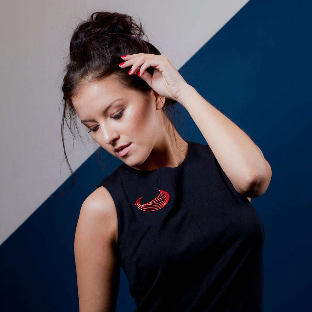 Trug Brooch - Black - inSync design