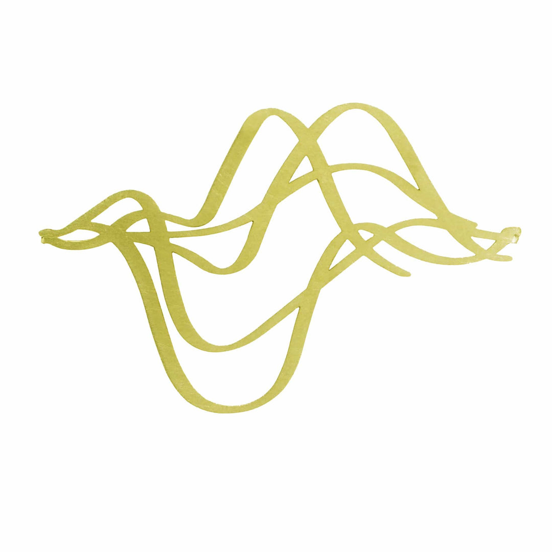 Turn Brooch - 22ct Matt Gold Plate - inSync design